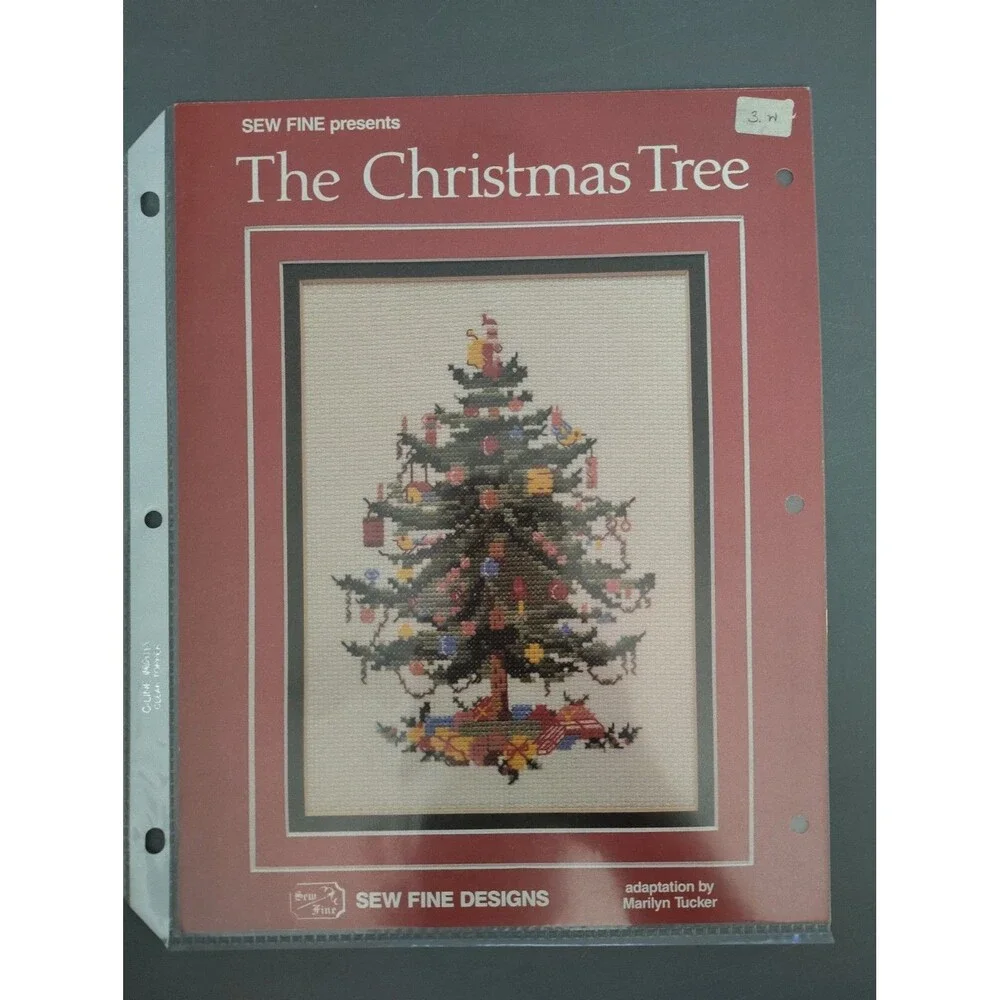 Vintage SEW FINE DESIGNS The Christmas Tree Cross Stitch Pattern Booklet Marilyn